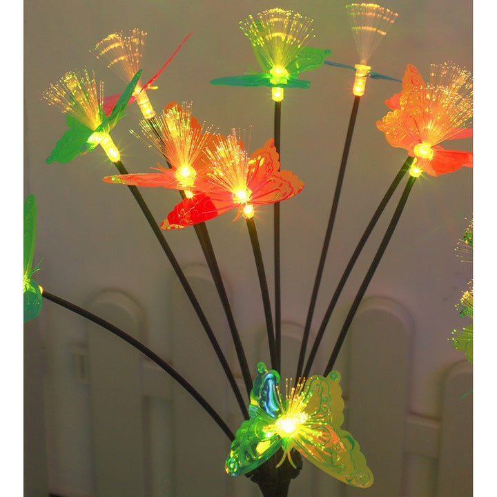 Decorative LED Fiber Optic Flower Stakes Bouquet Bowlift