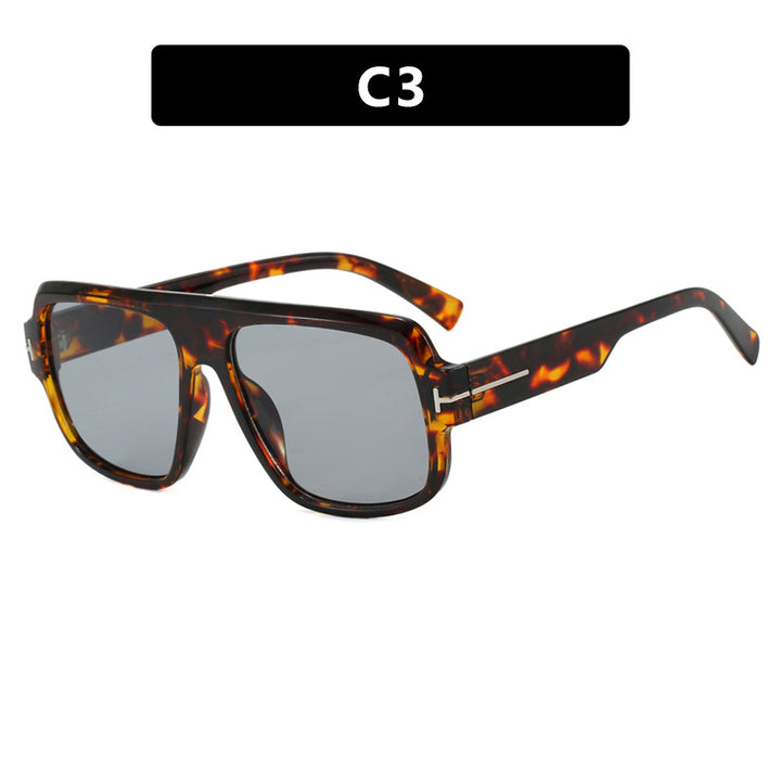 Women’s fashionable square sunglasses with trendy tortoiseshell pattern Bowlift