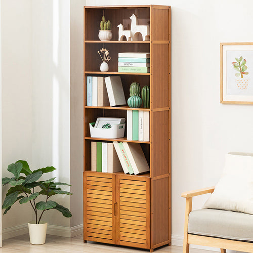 Storage shelf with adjustable compartments and natural wood look Bowlift