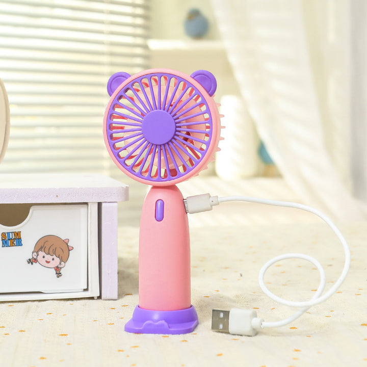 Ladies portable mini handheld fan with cat ears Bowlift