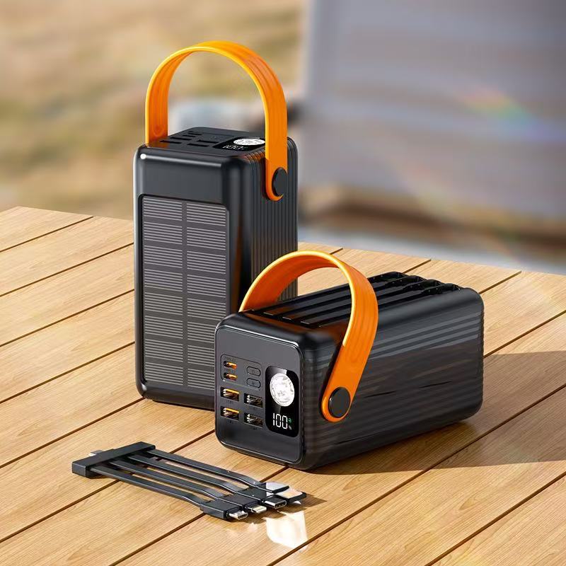 Portable Solar Power Bank with Integrated LED Light and Fast Charging Function Bowlift