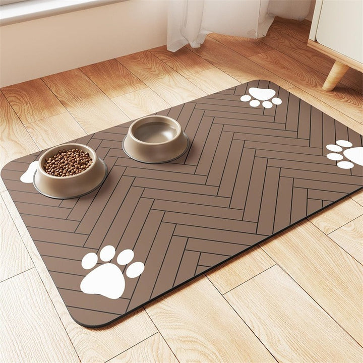 Extra large waterproof silicone pet feeding mat with non-slip backing Bowlift