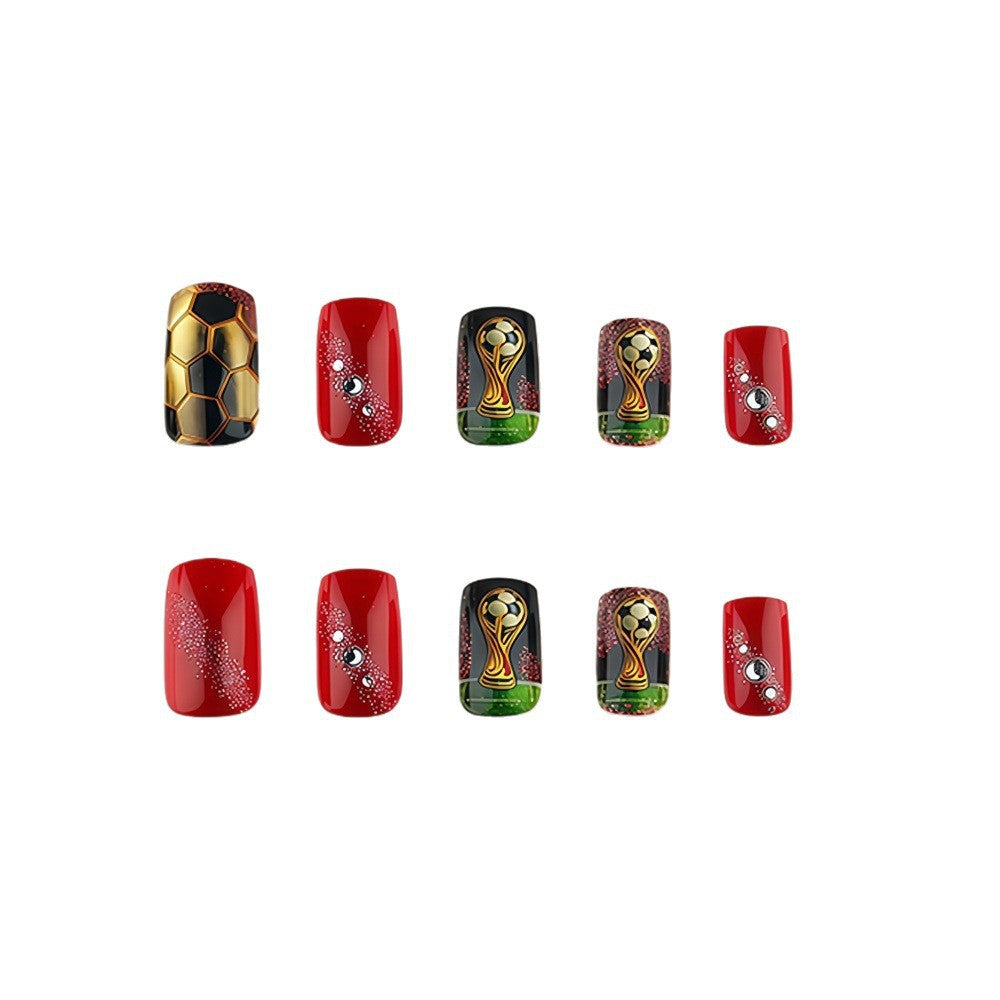 Sports-themed design artificial nails Bowlift