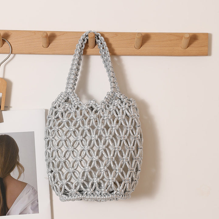 Trendy Shopper Bag with Unique Mesh Design Bowlift