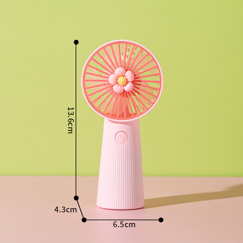 Flower-Themed Handheld Cooling Fan Bowlift