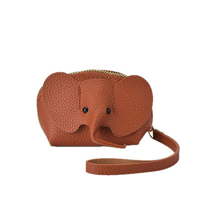 Cute Elephant-Themed Zippered Coin Purse Bowlift