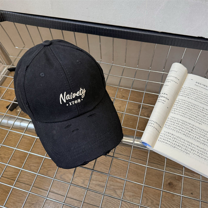 Men's Distressed Cotton Baseball Hat Bowlift