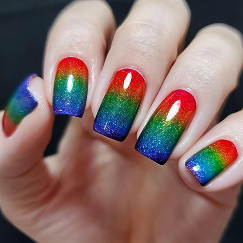 Gradient Glitter Nail Art Bowlift