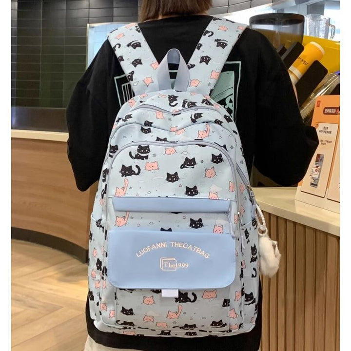 Playful Cat-Themed Backpack Bowlift