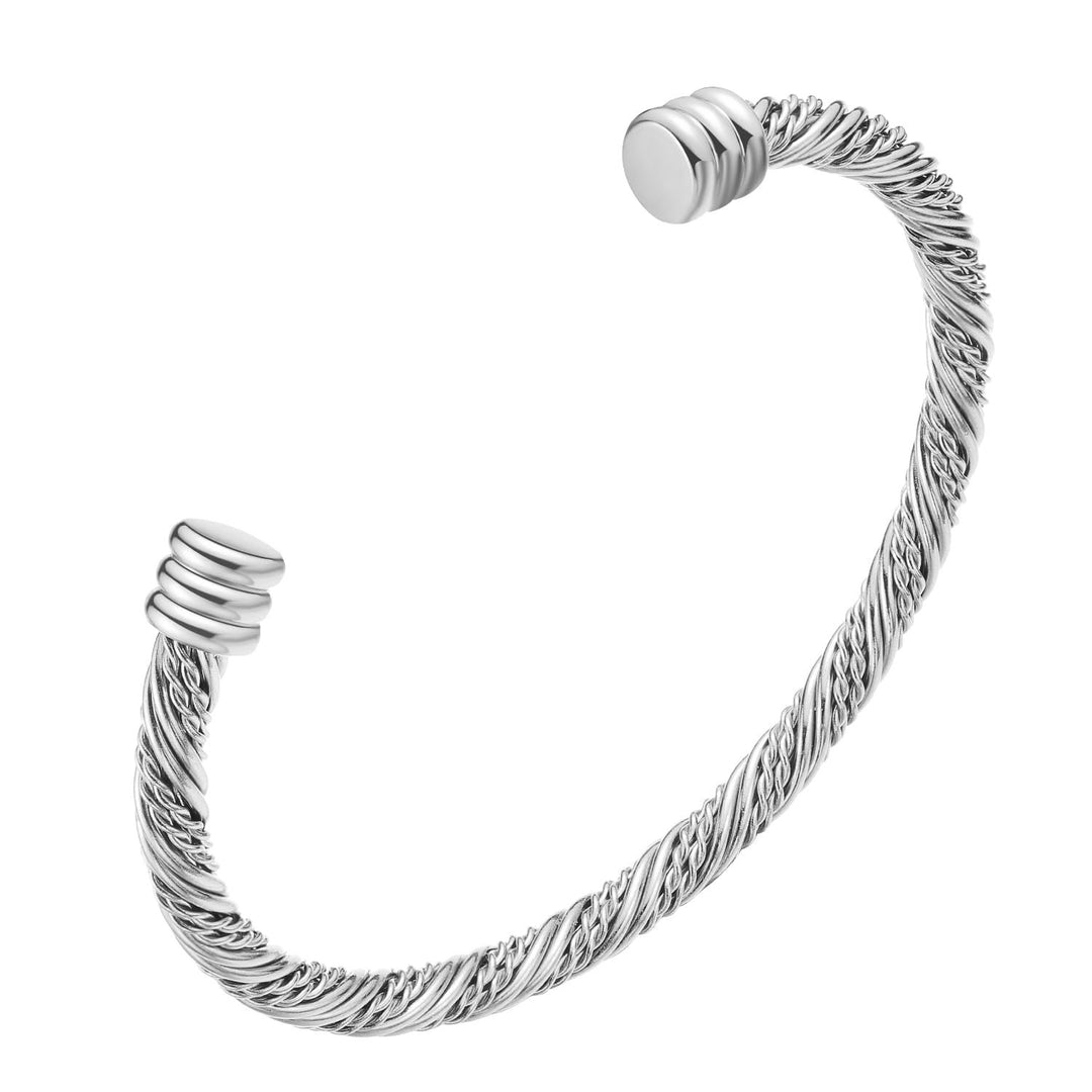 Twisted Cable Design Cuff Bracelet Bowlift