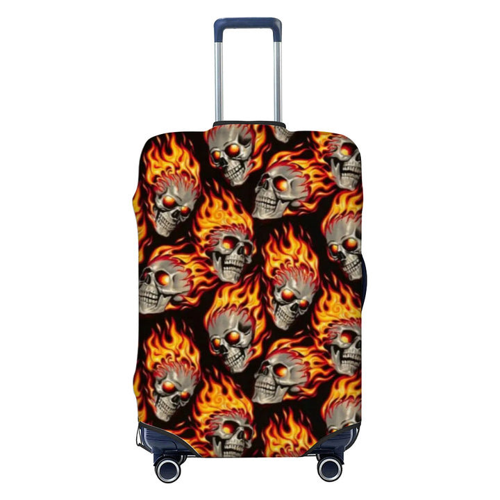 Unisex non-elastic luggage cover with graffiti print and zipper opening, stretchable protective cover with non-slip inner fastening Bowlift