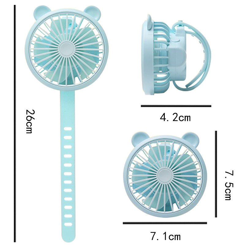 Women Portable Hand Fan with Wrist Strap Function Bowlift