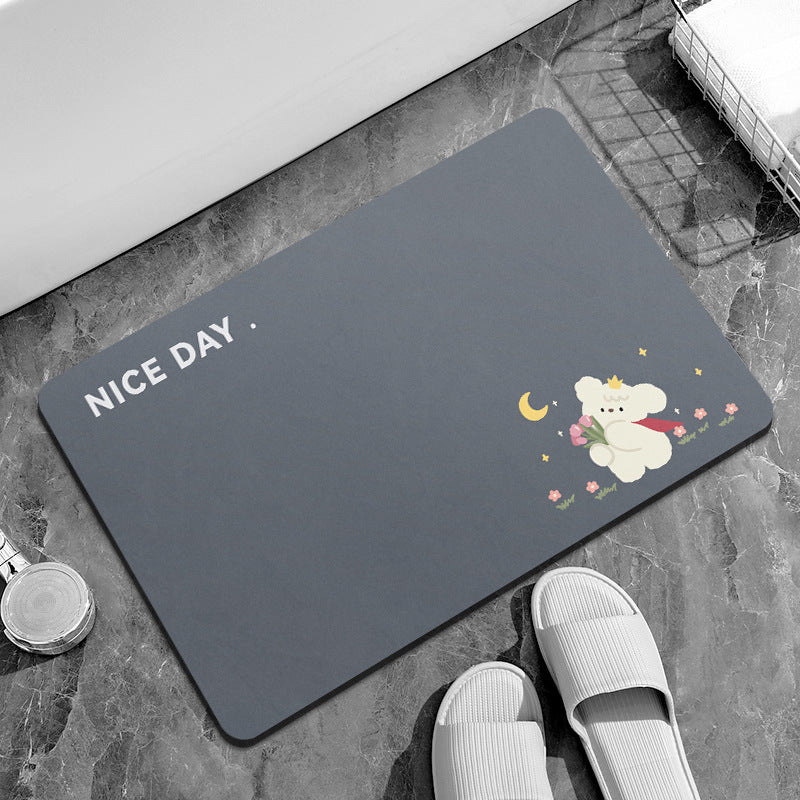 Playful Cat-Themed Bath Mat