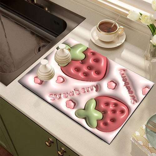 Cute Cartoon Dog-Themed Kitchen Mat Bowlift