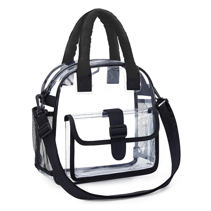 Transparent handbag with multitasking interior compartment Bowlift