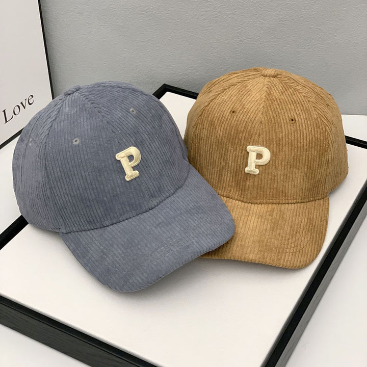 Women's Corduroy Adjustable Baseball Cap Bowlift