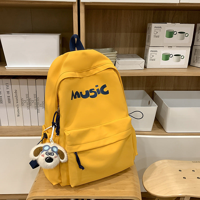 Casual Music-Themed Backpack Bowlift