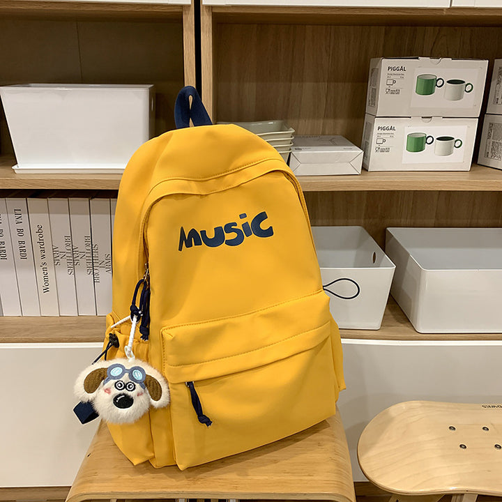 Casual Music-Themed Backpack Bowlift