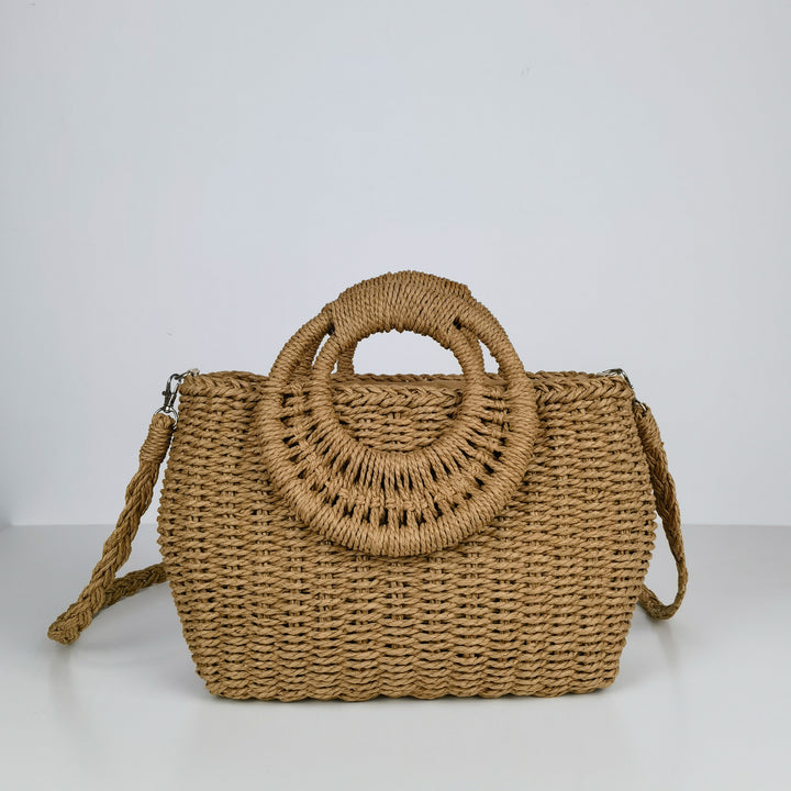 Handcrafted rattan bag with shoulder strap Bowlift