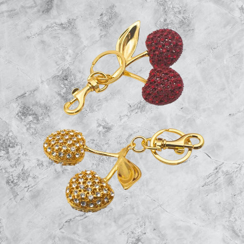 Decorative Cherry Charm Keychain Bowlift