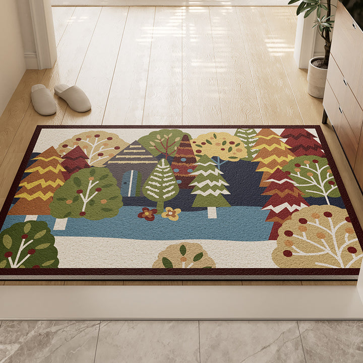 Forest-Themed Non-Slip Bath Mat Bowlift