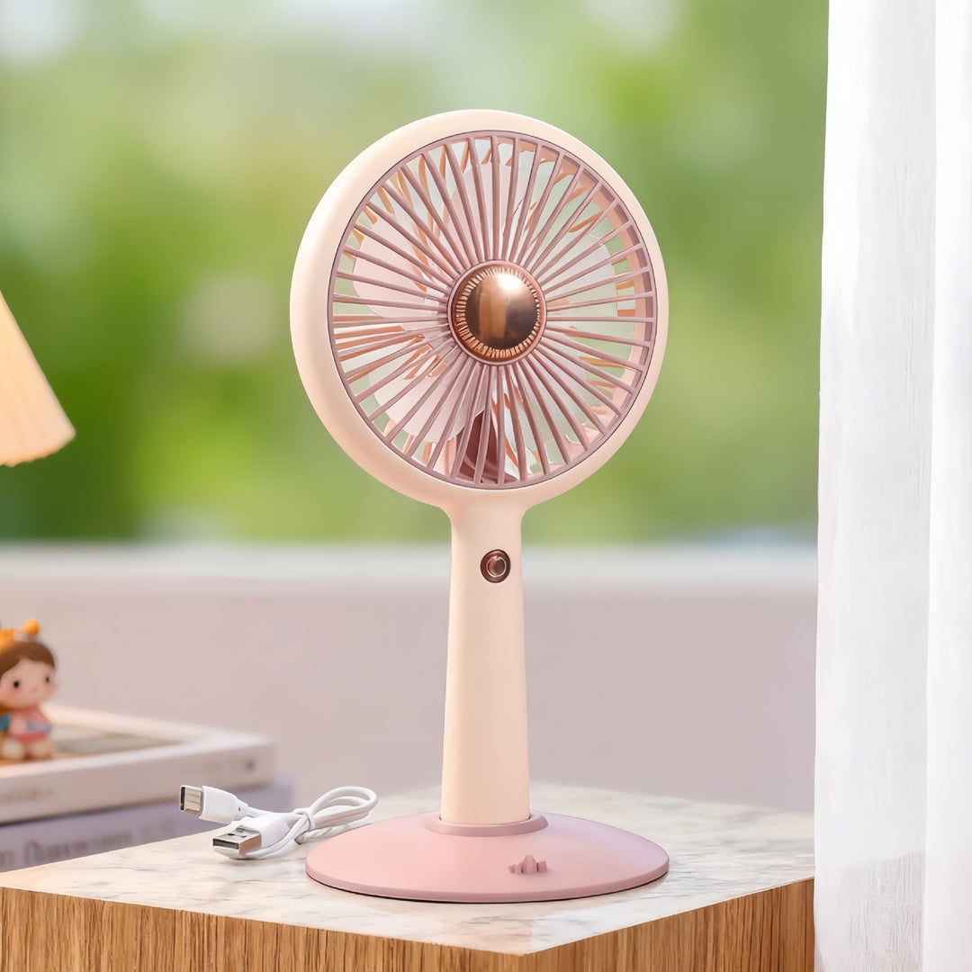 Ladies Portable USB Mini Fan with Cute Animal Design Bowlift