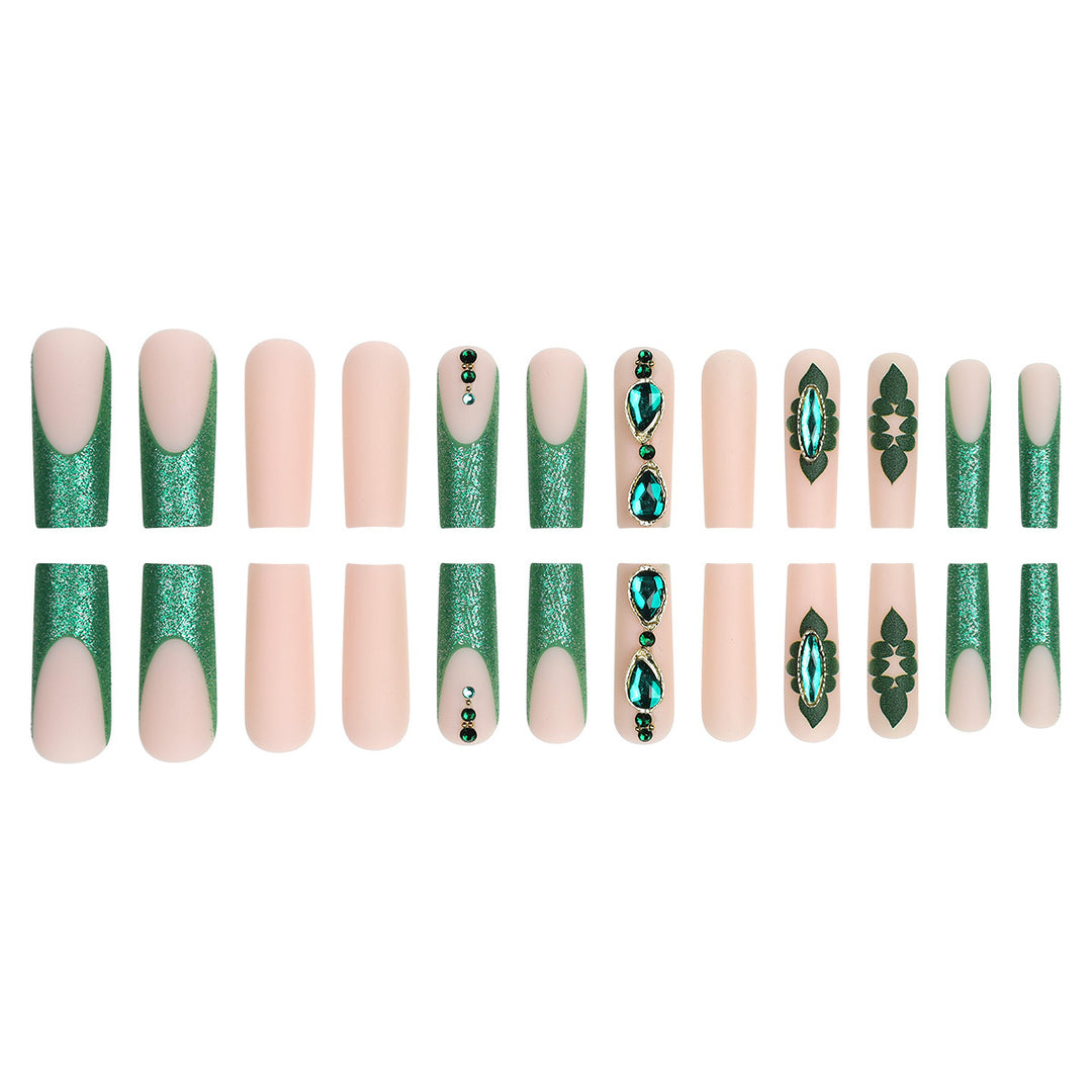 Decorative Floral Press-On Nail Art Set Bowlift
