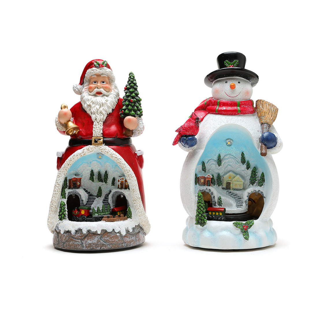 LED Light-Up Snowman Figurine Bowlift