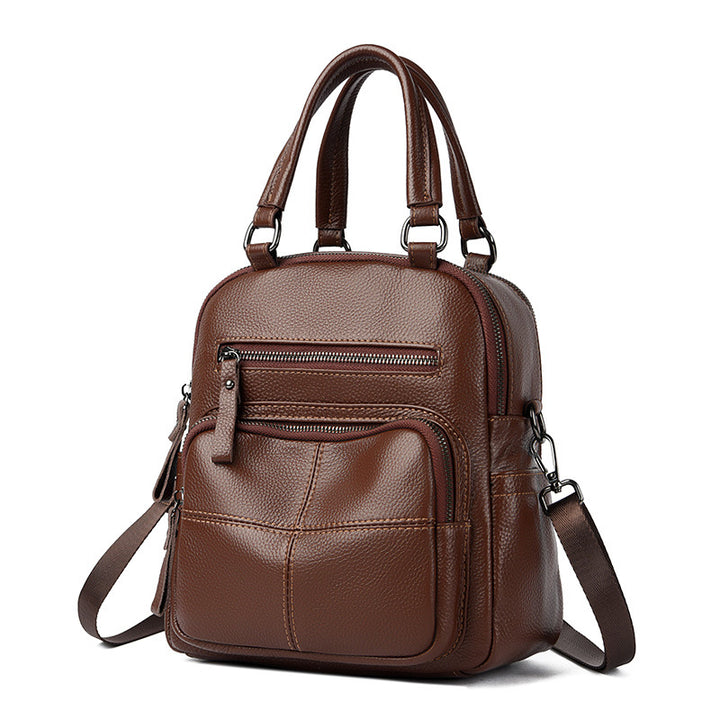 Multi-Functional Leather Handbag Bowlift