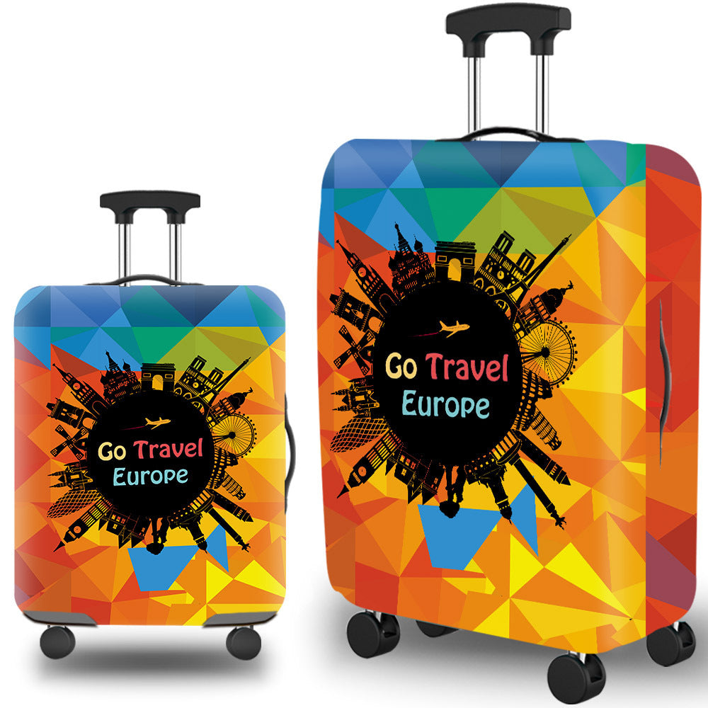 Women's Hard Shell Suitcase with Modern Geometric Design Bowlift