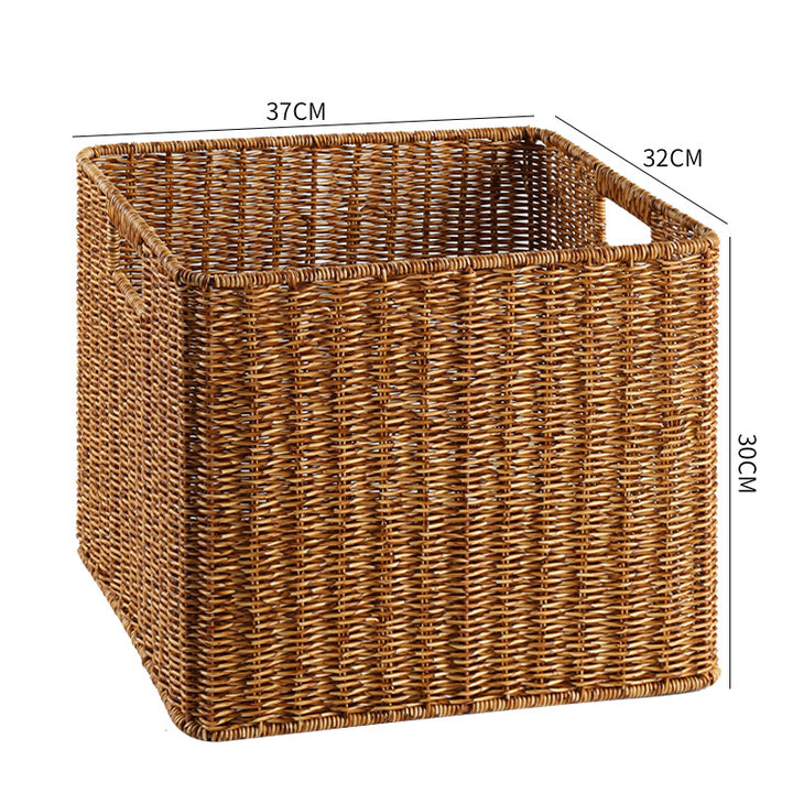 Handcrafted Rectangular Wicker Storage Bin Bowlift