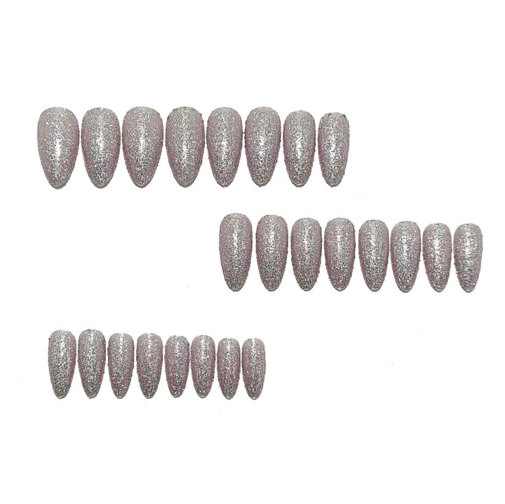 Artificial nails with glitter and elegant design Bowlift