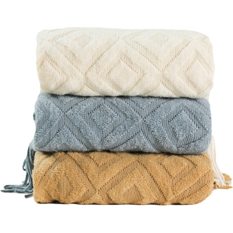 Cozy Decorative Woven Throw Blanket Bowlift
