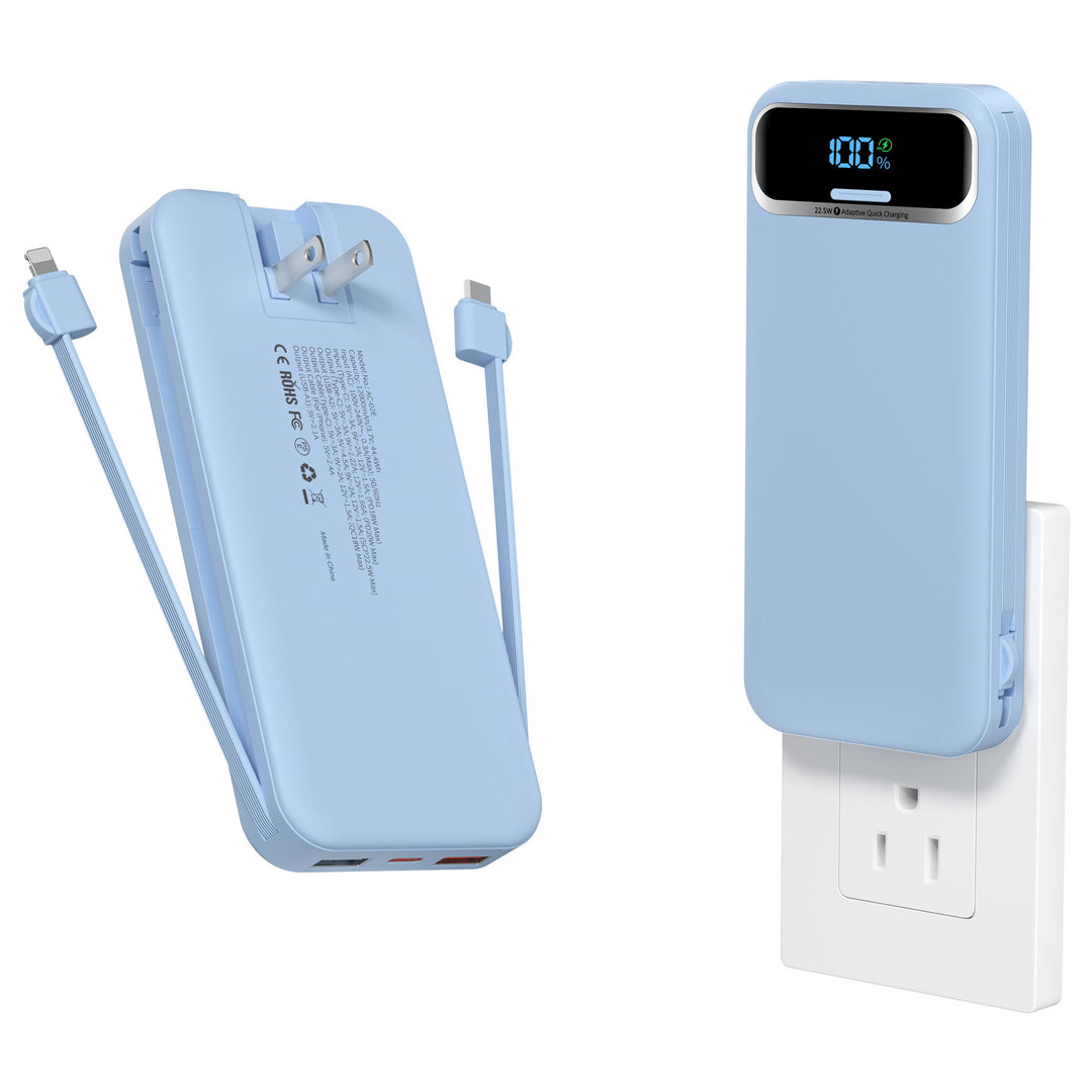 Powerbank with Integrated Charger and Lcd Display Bowlift