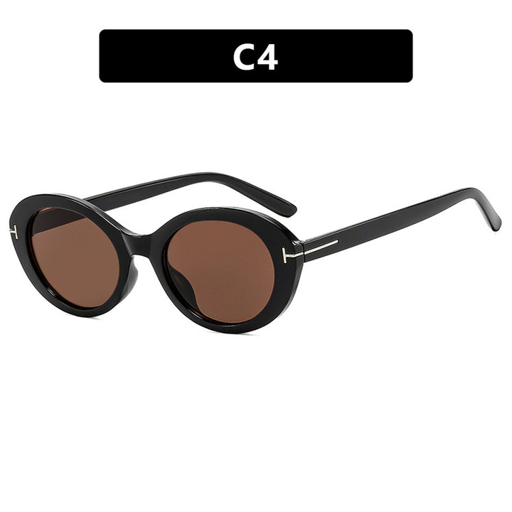 Ladies fashionable sunglasses with innovative oval frame and UV protection Bowlift
