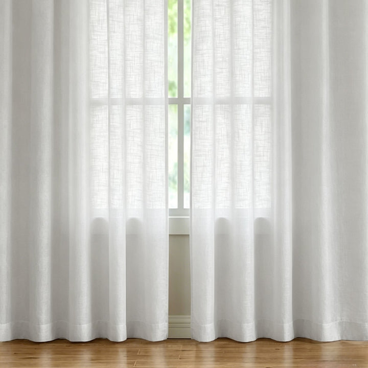 Sheer Linen Window Curtains Bowlift