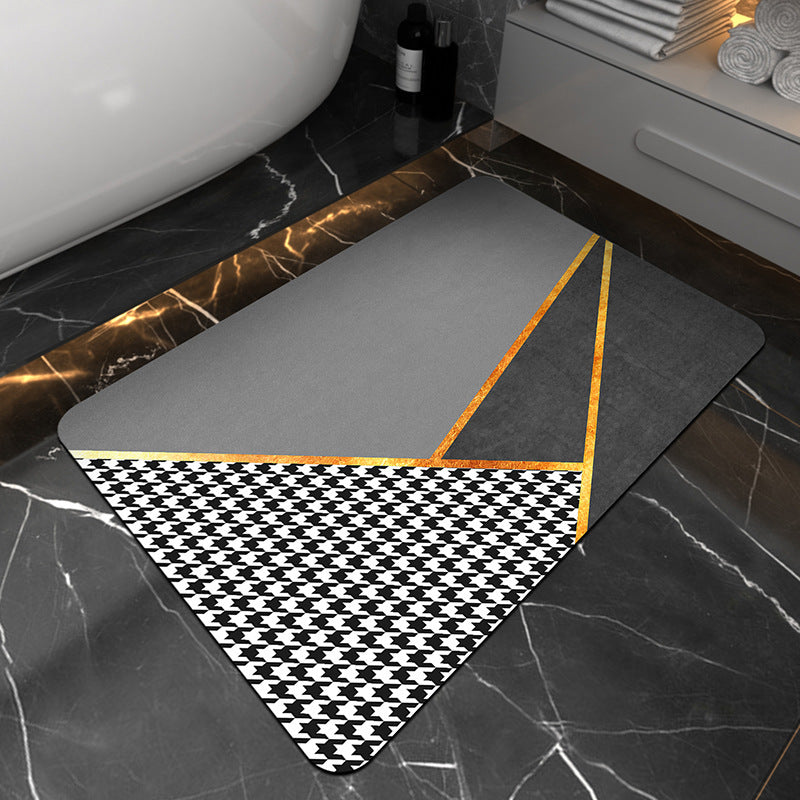 Modern Geometric Bath Mat Bowlift