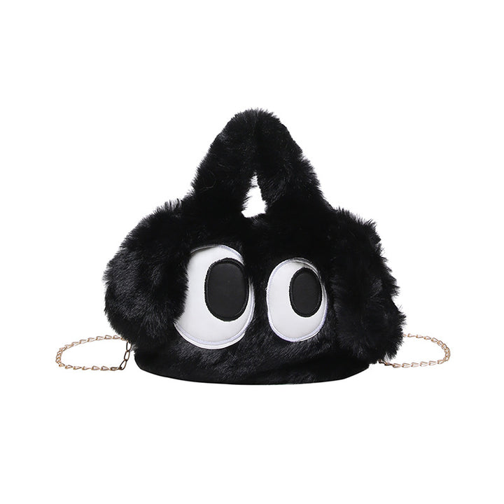 Cozy plush shoulder bag with ear application Bowlift