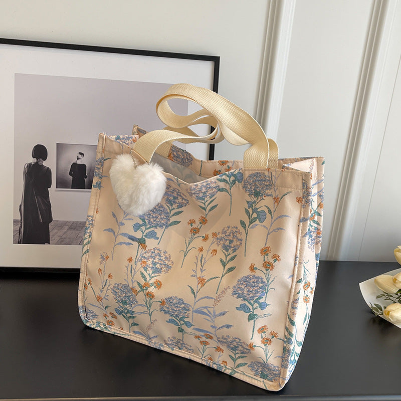 Floral Embellished Tote