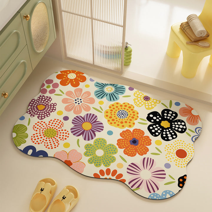 Floral Patchwork Bath Mat Bowlift