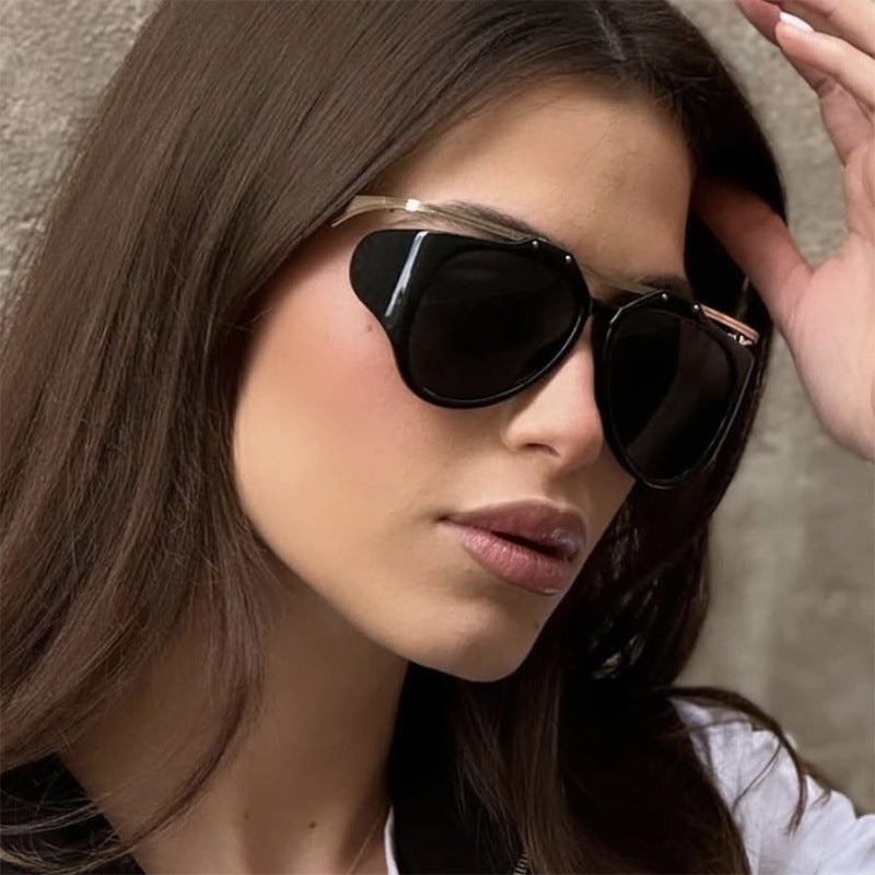 Women's Cat-Eye Sunglasses with Unique Design and Protective Lenses Bowlift