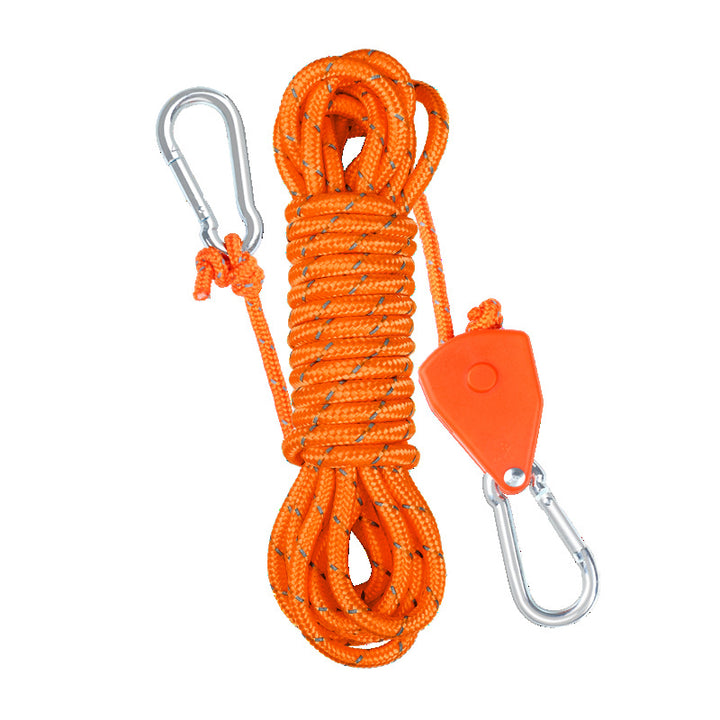 Multifunctional reflective rappelling rope Bowlift