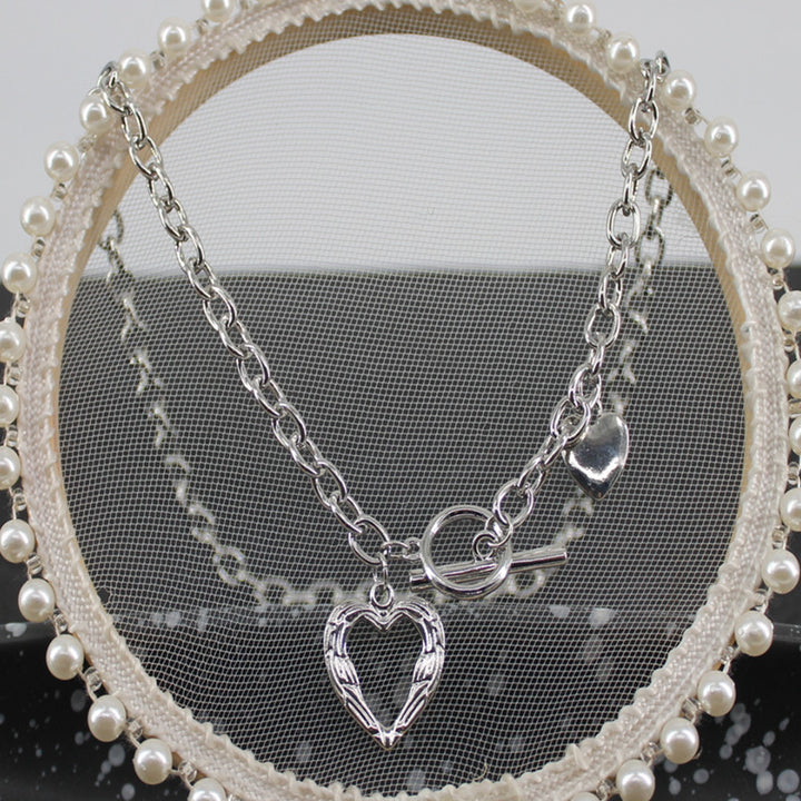 Stylish Heart-Linked Chain Necklace Bowlift
