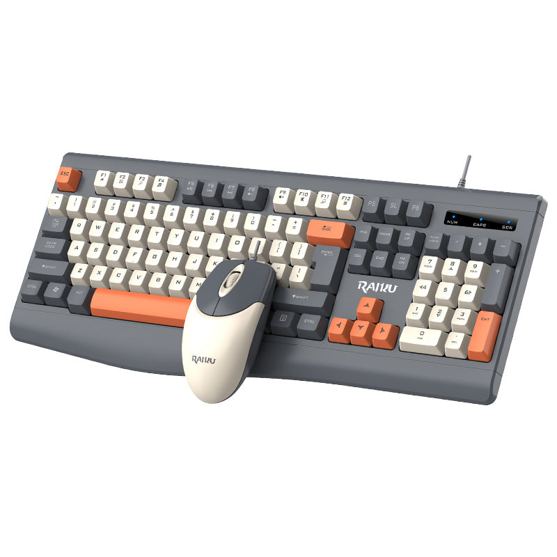 Wired Ergonomic Mechanical Keyboard and Mouse Set Bowlift