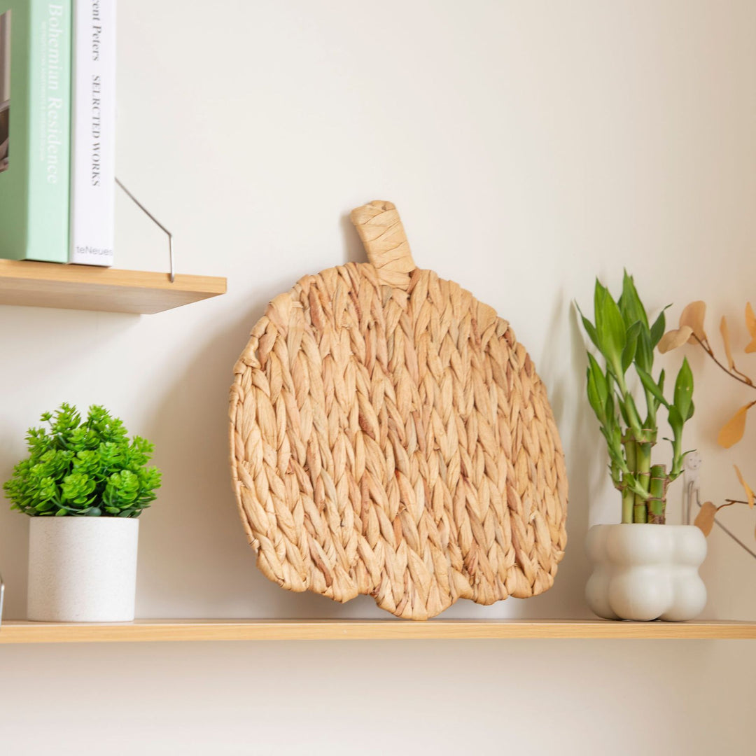 Decorative Woven Pumpkin Wall Art Bowlift