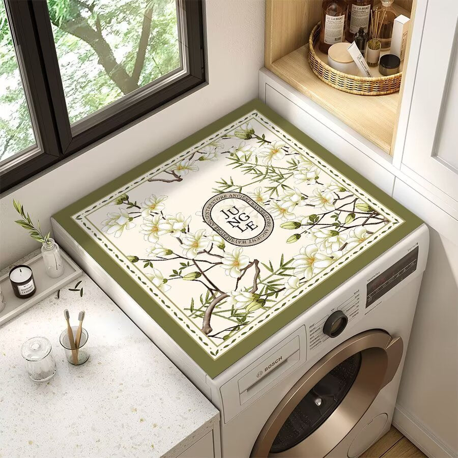 Decorative Floral Laundry Counter Mat Bowlift