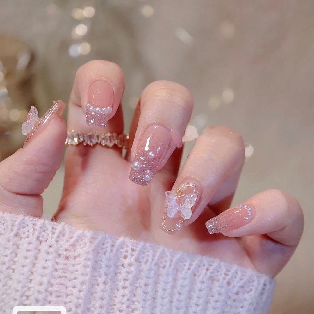 Premium Decorative Press-On Nail Design Bowlift