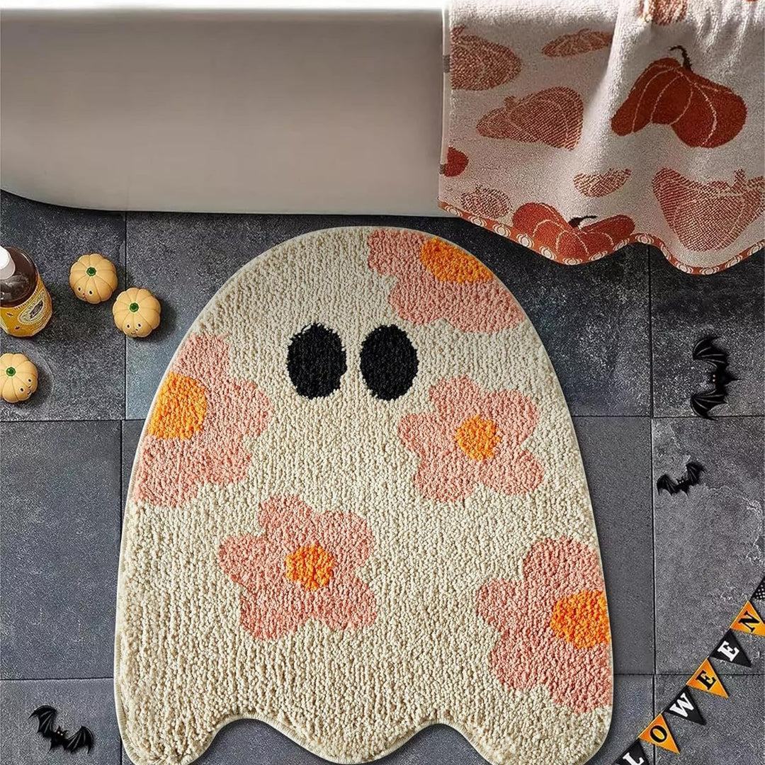 Halloween-Themed Ghost Bath Mat Bowlift