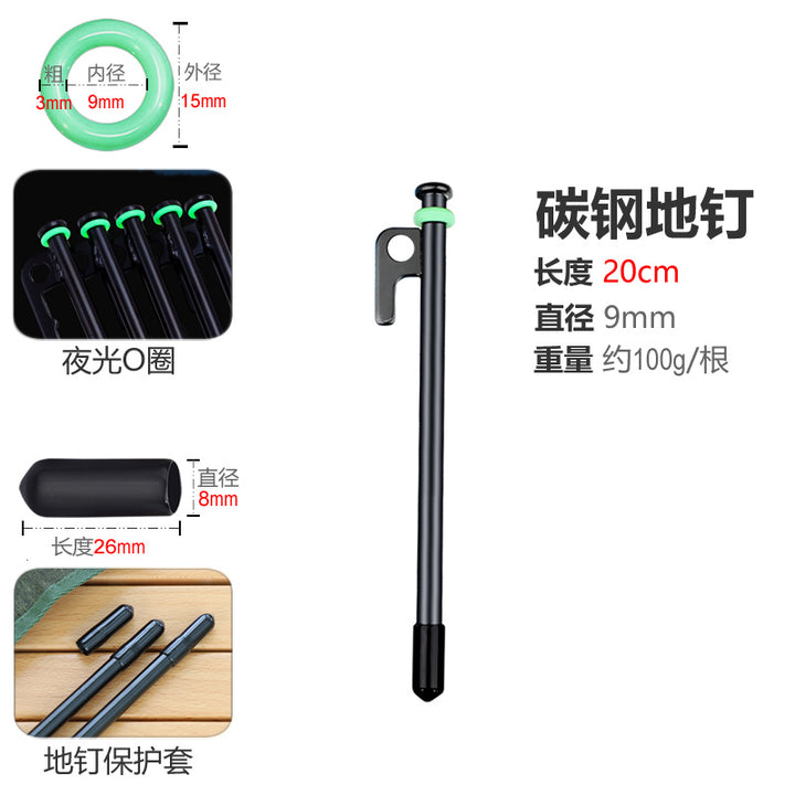High-quality tent peg made of solid material with stable RGB marking Bowlift