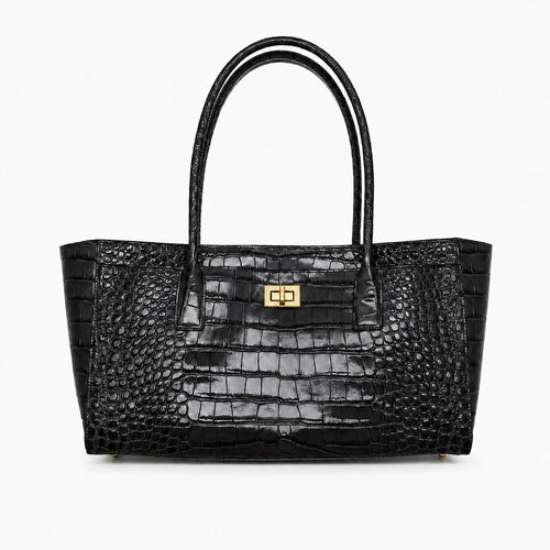 Elegant Crocodile Pattern Tote Bag